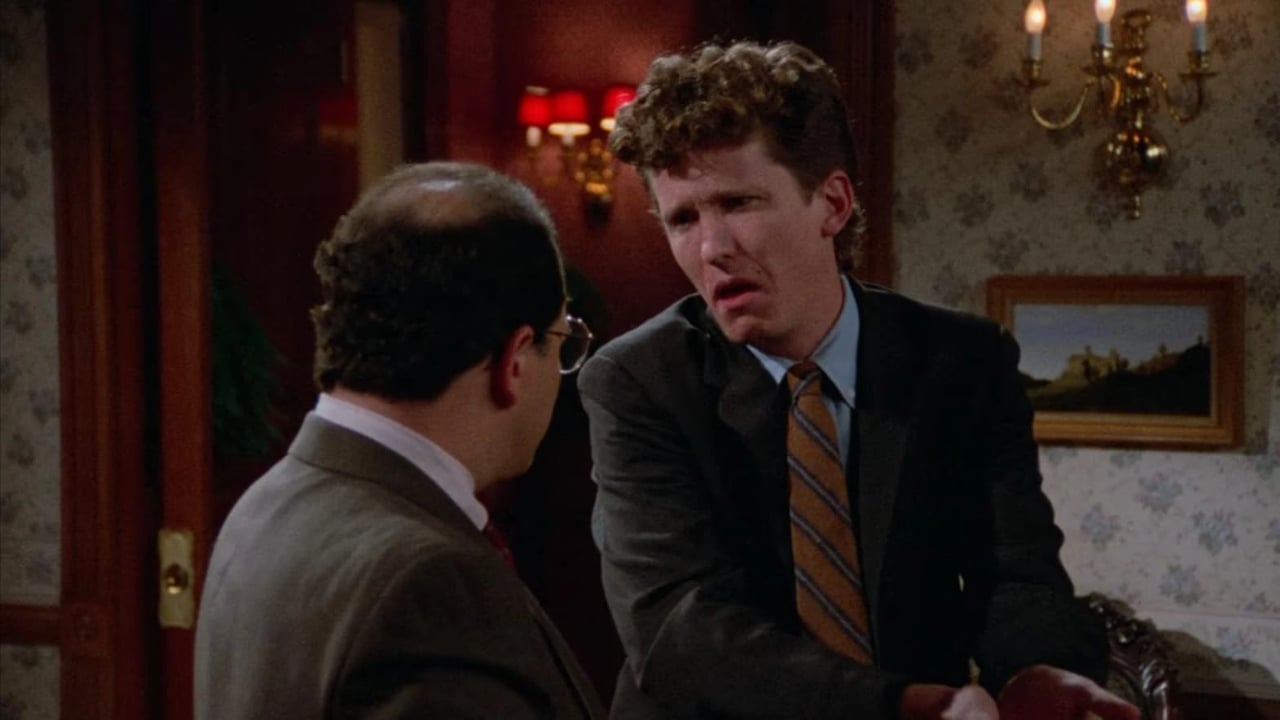 Jason Alexander and Kieran Mulroney in The Implant (1993) episode of Seinfeld
