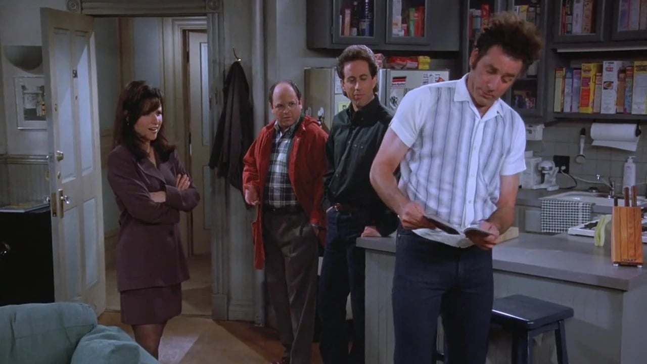 Julia Louis-Dreyfus, Jerry Seinfeld, Jason Alexander, and Michael Richards in Seinfeld (1989)